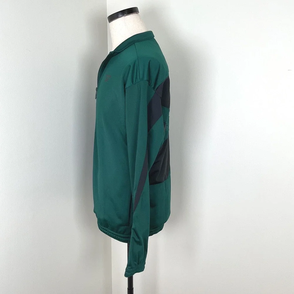 Reebok RI Vector Knit Track‎ Jacket Mens Medium Collegiate Green Full Zip